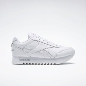 Adidasy Dziecięce Reebok Royal Classic Jogger 2.0 Platform Białe/Srebrne Metal PL 65SCYJP